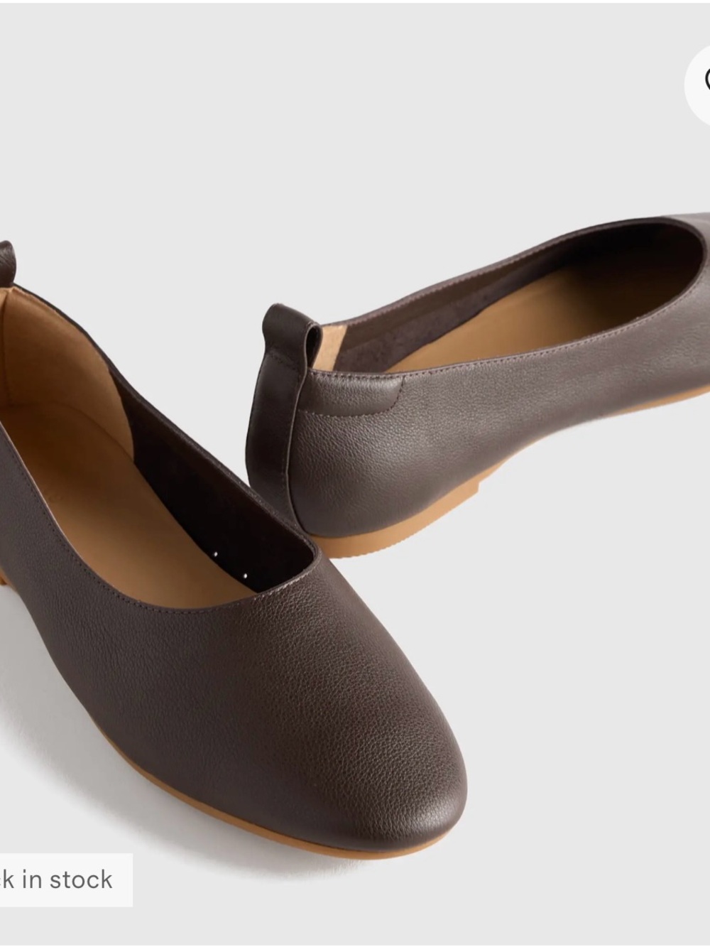 Quince Italian Leather Glove Ballet Flat in Dark Brown - Picture 2 of 10